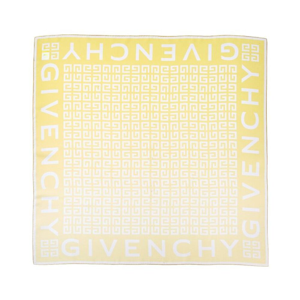 Givenchy 4G Small Square Silk Scarf, Yellow